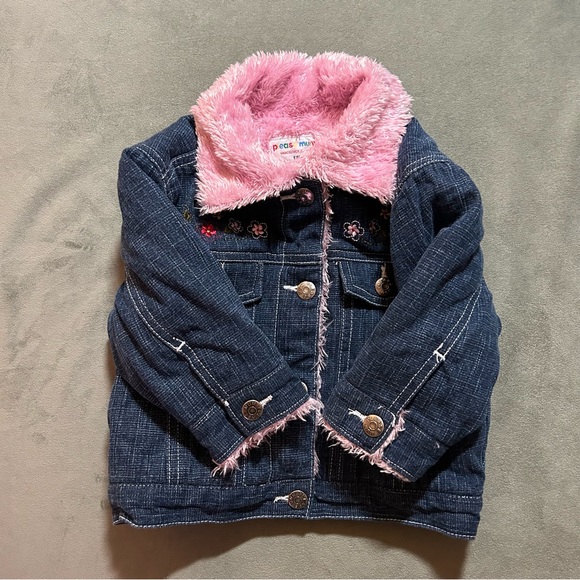 Please mum denim jacket with pink lining (size 12 M) - Picture 6 of 7